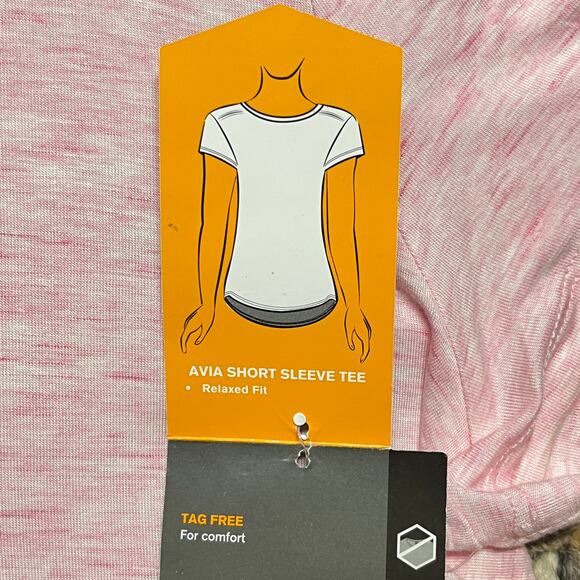Womens Avia Pink Short Sleeve Activewear Tee Relaxed Fit Size XL - Picture 3 of 5